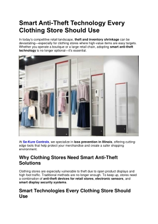 Smart Anti-Theft Technology Every Clothing Store Should Use