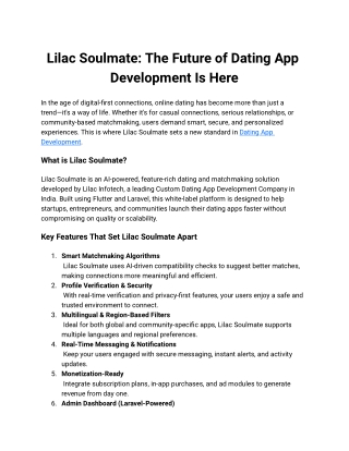 Dating App Development