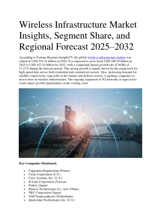 wireless infrastructure market insights segment
