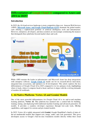 Google Cloud AI Training in India - Google Cloud AI Course Online