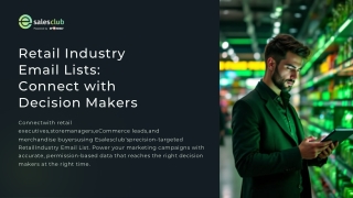 Retail Industry Email List | Verified Retail Contacts
