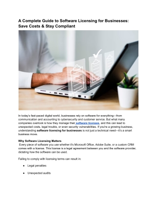 A Complete Guide to Software Licensing for Businesses_ Save Costs & Stay Compliant