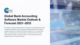 Global Bank Accounting Software Market Forecast , Size and Share