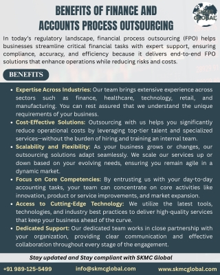 Finance and Accounts Process Outsourcing(FPO)
