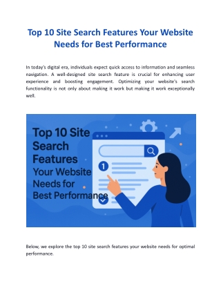 Top 10 Site Search Features Your Website Needs for Best Performance