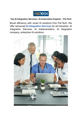 Top AI Integration Services _ AI Automation Experts – Pal.Tech