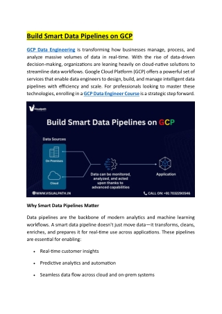GCP Data Engineer Online Training - GCP Data Engineer Training