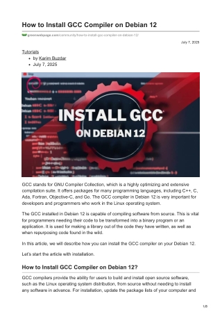 How to Install GCC Compiler on Debian 12