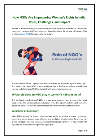 How NGOs Are Empowering Women’s Rights in India