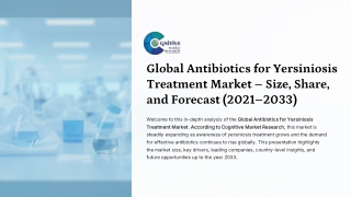 Antibiotics for Yersiniosis Treatment Market Report