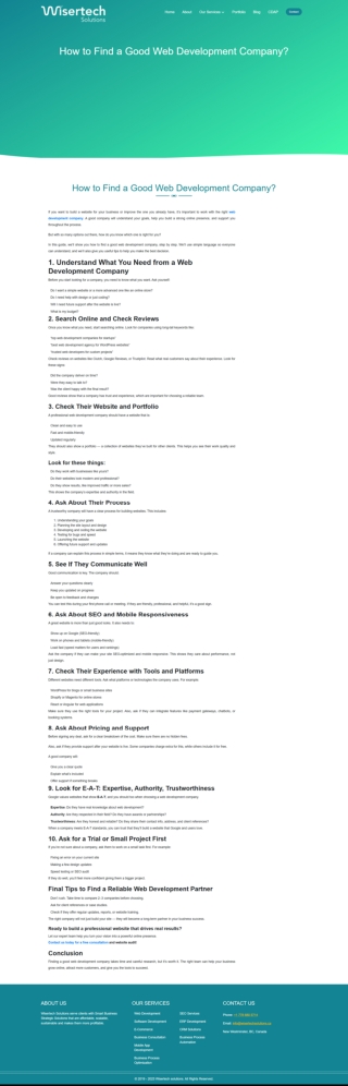 How to Find a Good Web Development Company