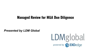 Managed Review for M&A Due Diligence