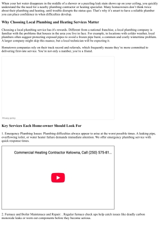 Shamrocks Plumbing & Heating Inc, Kelownas Favored Plumbing Contractor