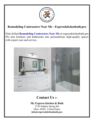 Remodeling Contractors Near Me - Expresskitchenbath.pro