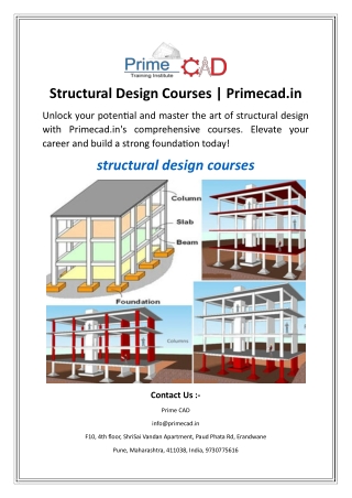 Structural Design Courses​ Primecad.in