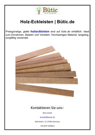 Holz-Eckleisten | Bütic.de