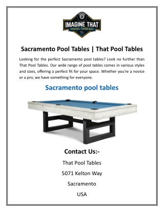 sacramento pool tables that pool tables