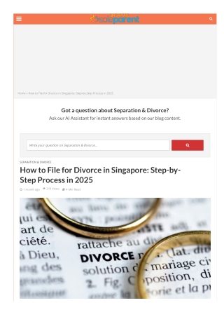 How to File for Divorce in Singapore: Step-by-Step Process in 2025