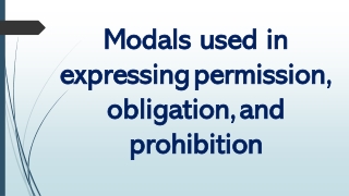 modals used in expressing permission obligation