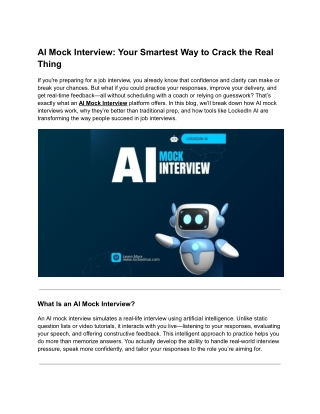 ai mock interview your smartest way to crack