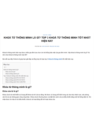 KHOÁ TỪ THÔNG MINH LÀ GÌ? TOP 3 KHOÁ TỪ THÔNG MINH TỐT NHẤT HIỆN NAY