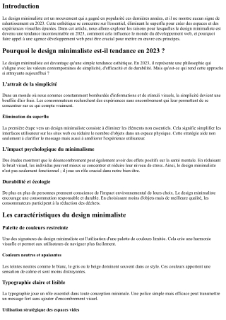 Pourquoi le design minimaliste est-il tendance en 2023 ?