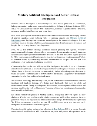 military artificial intelligence