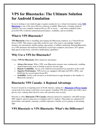 vps for bluestacks the ultimate solution