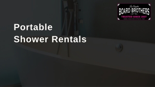 Top-Quality Portable Shower Rentals in Los Angeles – Clean, Convenient, and Reli