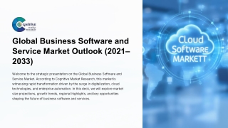 Global Business Software and Service Market Forecast , Size and its Share
