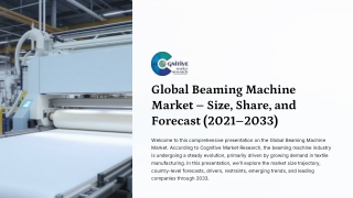 Beaming Machine market Size, Share and Forcast