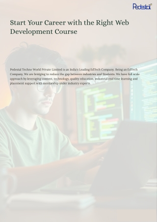 Start Your Career with the Right Web Development Course