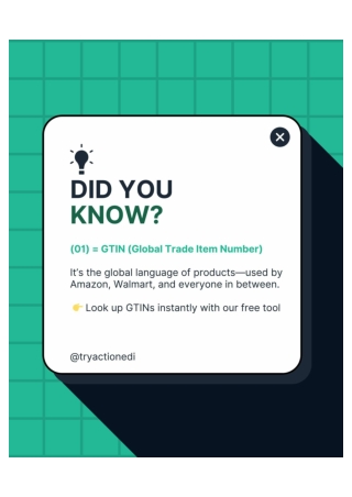 Did you know (01) in a GS1 barcode stands for GTIN?