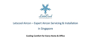Letscool Aircon Expert Aircon Servicing Installation