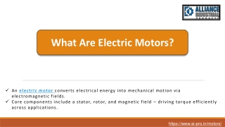 Electric Motors – High-Efficiency Industrial & Specialty Solutions
