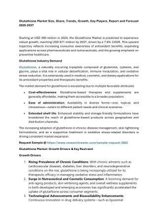 Glutathione Market Size