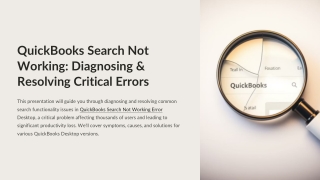 quickbooks search not working diagnosing