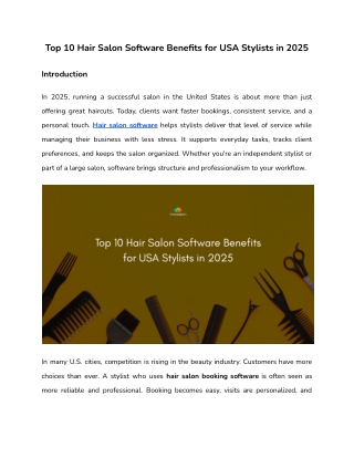 Top 10 Hair Salon Software Benefits for USA Stylists in 2025