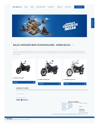 Avenger Price In Bangalore - Amba Bajaj