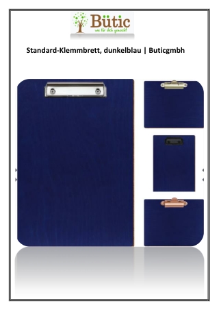 Standard-Klemmbrett, dunkelblau | Buticgmbh