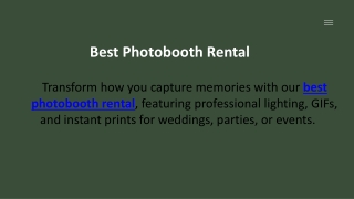 Best Photobooth Rental