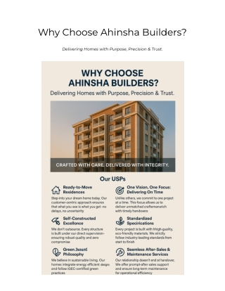 why choose ahinsha builders
