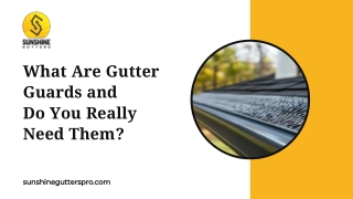 what are gutter guards and do you really need them