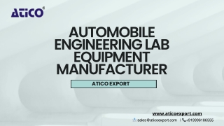 Automobile Engineering Lab Equipment Manufacturer