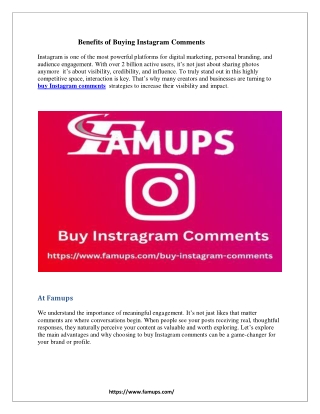 Benefits of Buying Instagram Comments