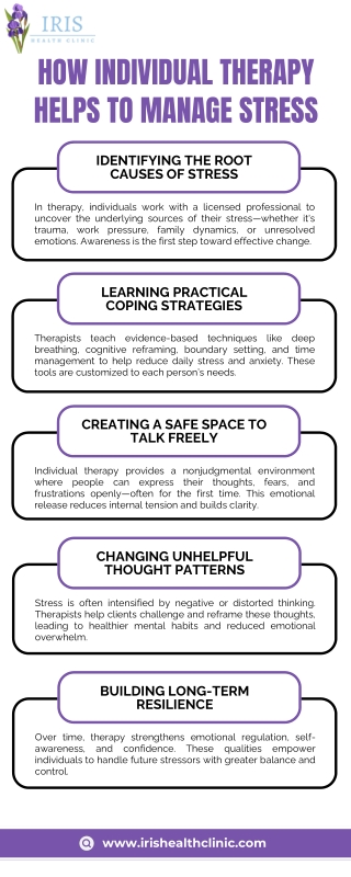 How Individual Therapy Helps to Manage Stress