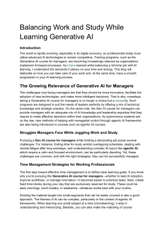 Balancing Work and Study While Learning Generative AI_Blog_GenAI_Thejas_08_07