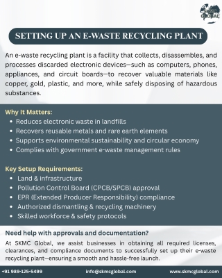 Setting Up an E-Waste Recycling Plant