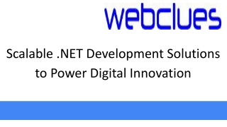 Scalable .NET Development Solutions to Power Digital Innovation