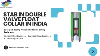 High-Quality Stab-in Double Valve Float Collar in India Oilmec Drilling Equipments
